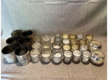 Large Lot Of Small Votive Candle Holders
