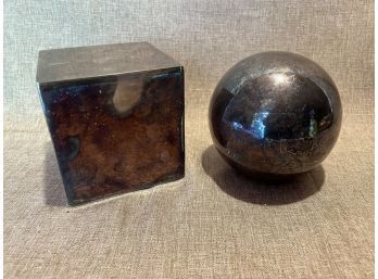 Decorative Silver Plated Ball And Box