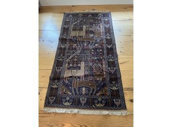 Antique Hand Knotted Area Rug 42 X 80