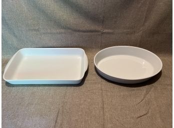 Set Of TWO Pillivuyt Porcelain Baking Dishes