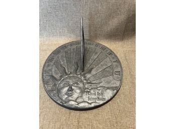 Metal Sundial 'I Count Only Sunny Hours'