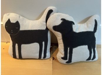 Cat And Dog Decorative Pillows By K Studio