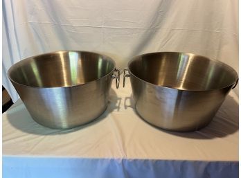 Pair Of Stainless Steel Double Walled Tub