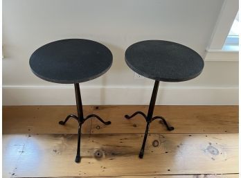Set Of Two Granite Side Tables