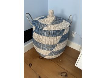 Serena & Lily Woven Seagrass La Jola Basket With Lid