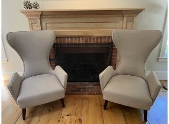 MECOX GARDENS Mid Century Style Wing Chairs (retail $3900 Each)