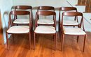 Set Of 6 Vintage Danish Modern Johannes Andersen Teak Dining Chairs For MM Moreddi