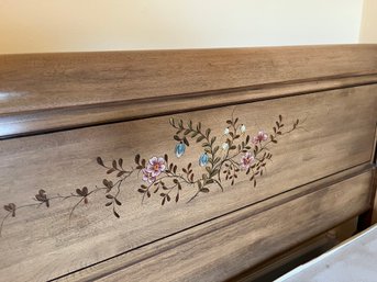 Hand Painted Headboard With Metal Bedframe - Full Size