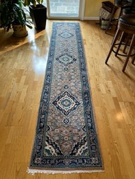 Detailed Hand Knotted Persian Wool Runner/Rug - 11.5Ft Long