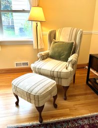 Wing Backed Chair And Ottoman