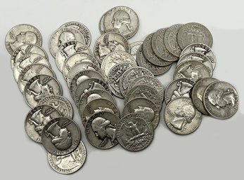 Lot Of 43 Silver US Quarters (1953-1963) - 90 Percent Pure Silver (267.55 Grams)