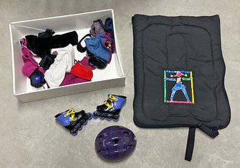 1990's American Girl Rollerblading Gear & Clothing - In Line Skates, Helmet, Etc