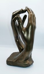 Rodin's 'Cathedral' Clasping Hands Sculpture By Alva Studios