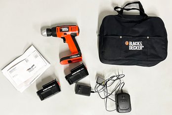 Black & Decker 14.4V Cordless Drill - With Case And 2 Batteries