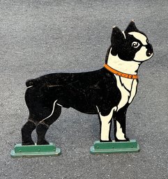 Vintage Wooden Boston Terrier Display / Sign