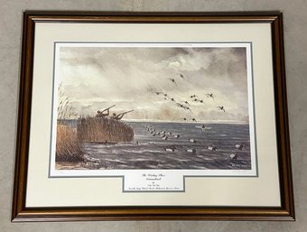 Vito DeVito Limited Edition Hunting Print 'The Waiting Place, Canvasback' - Signed / Numbered