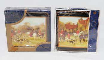2 Sets Of Pimpernel Equestrian Coasters - Tally Ho - New/Sealed
