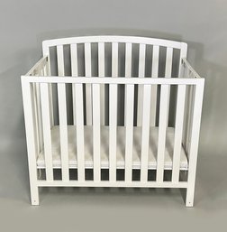 Million Dollar Baby Folding Portable Convertible Mini Crib And Twin Bed - In White