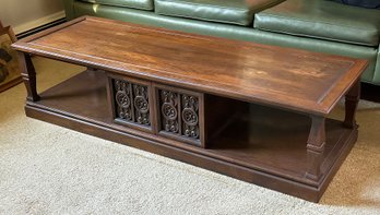 Large Vintage 1970's Wooden Coffee Table