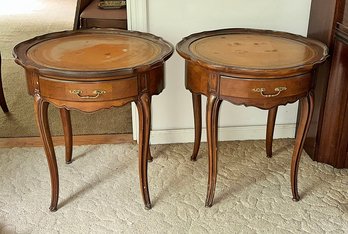 Pair Of Vintage Vanleigh Drum Top Side Tables