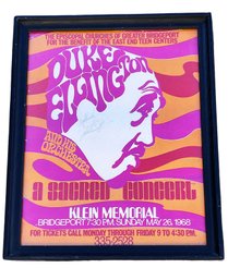 Original 1968 Hand Signed Duke Ellington Concert Poster - Klein Memorial (Bridgeport,CT)