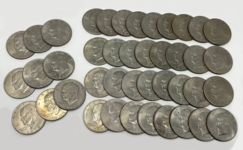 Lot Of 42 US Eisenhower Dollar Coins