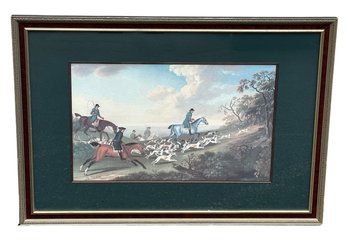 Framed Print Of A Hunting Scene