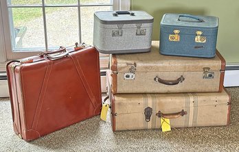 Vintage Luggage / Train Case Lot
