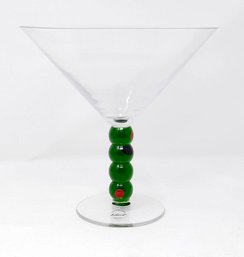 Large Hand Blown Martini Glass - 8' Tall