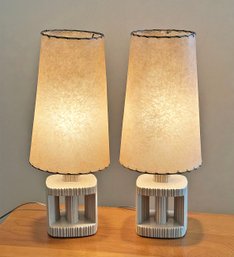 Pair Of Vintage 1960's Ceramic Table Lamps