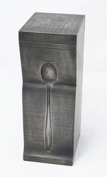 Rare Vintage Solid Steel Utensil Mold - Sterling Silver Movado Raindrop Feeding Spoon