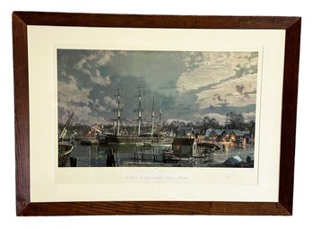 John Stobart Framed Print 'Mystic Seaport' - Signed & Numbered