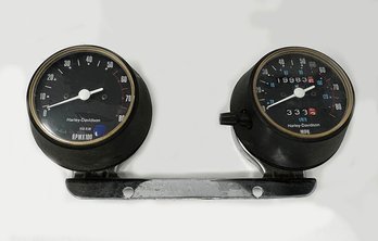 Genuine Vintage Harley-Davidson Tachometer & Speedometer For Sportster XL