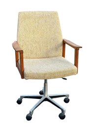 Vintage Mid-Century Modern Upholstered Office Chair