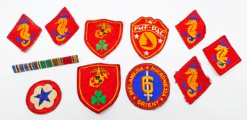 Lot Of Vintage WWII Marine Corps Patches - Includes Detachment Londonderry (2)