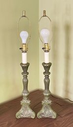 Pair Of Vintage 1960's Hollywood Regency Style Table Lamps By Syroco