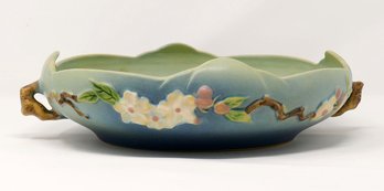 1949 Roseville Pottery Apple Blossom Blue Bowl 330-10'
