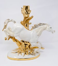 Vintage 1950's Sicas Sesto Fiorentino Italy - Porcelain Horse Table Lamp Base
