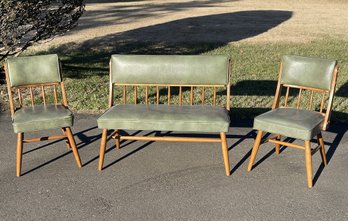 Vintage Mid-Century Modern Dormalux Seating - Bench & Two Chairs