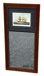Vintage Nautical Themed Wood Framed Hall Mirror