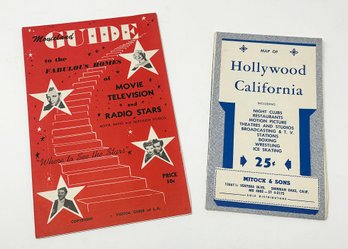 Two Original Different Vintage 1950's Los Angeles Star Maps - Movie/Radio Stars & Famous Landmarks