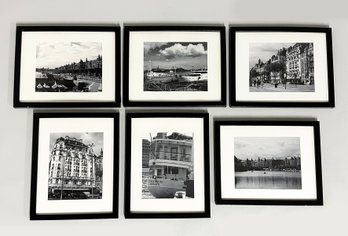 Collection Of 6 Vintage Photographs Of Stockholm, Sweden - Framed