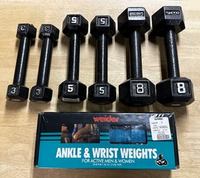 New Barbells (3 Pairs) & Angle/Wrist Weights