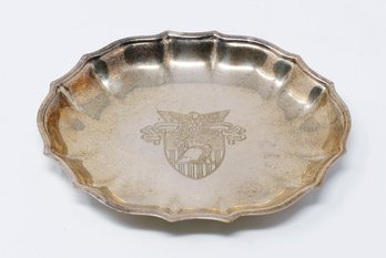 Vintage Silver Coin Tray - US Military Academy West Point - Congressional Medal Of Honor Recipient
