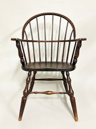 Vintage Carved Wooden Sack-Back Windsor Chair