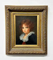 John Wyer Original Oil On Canvas - Portrait Of A Young Boy - Beautifully Framed