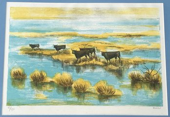 Zarov Landscape Lithograph On Paper - Signed & Numbered