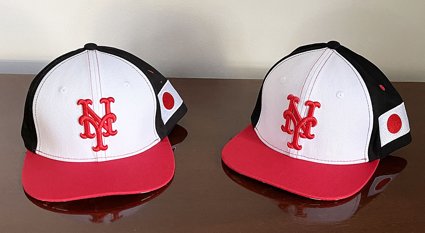 Pair Of Japan Themed NY Mets Baseball Caps - From Their Japanese