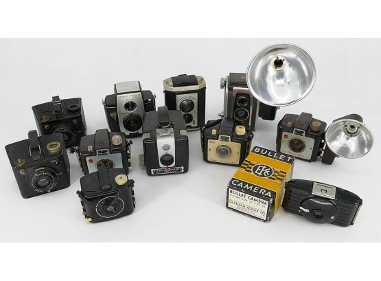 Lot Of 11 Vintage Kodak Cameras