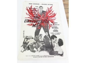 Original 1961 One-Sheet Movie Poster - The Unstoppable Man